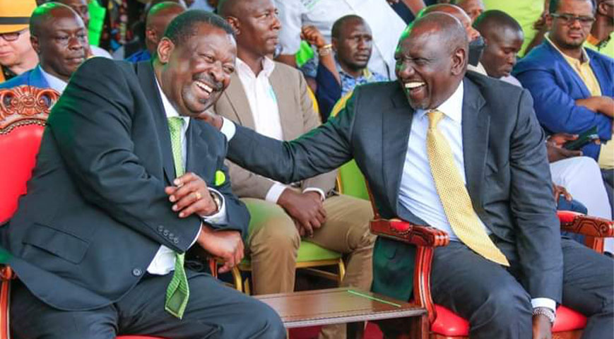 President Ruto and ANC partly leader Musalia